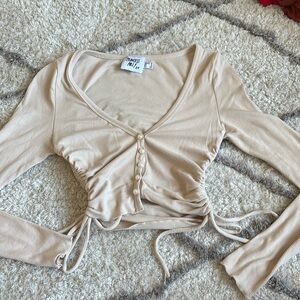 Tan pearl long sleeve